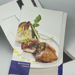Asiana Airlines Business Class Menu & Wine List - Seoul to New York
